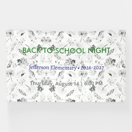 Terug naar School Night Vinyl Banner - Custom Scho (Horizontaal)