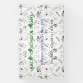 Terug naar School Night Vinyl Banner - Custom Scho (Verticaal)