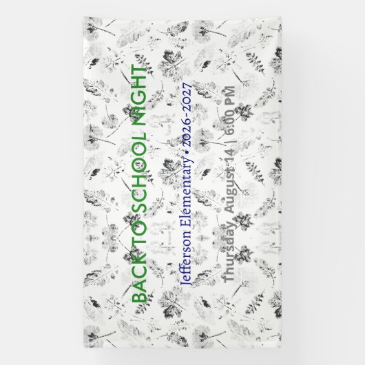 Terug naar School Night Vinyl Banner - Custom Scho (Verticaal)