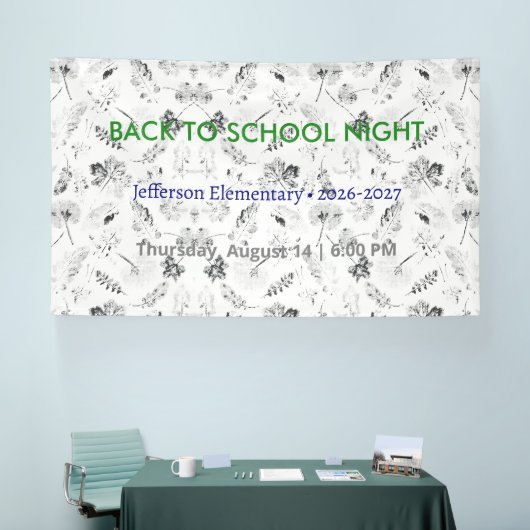 Terug naar School Night Vinyl Banner - Custom Scho (Beurs)