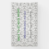 Terug naar School Night Vinyl Banner - Custom Scho (Verticaal)