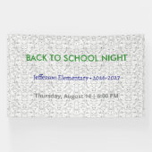 Terug naar School Night Vinyl Banner - Custom Scho (Horizontaal)