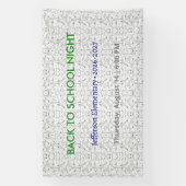 Terug naar School Night Vinyl Banner - Custom Scho (Verticaal)