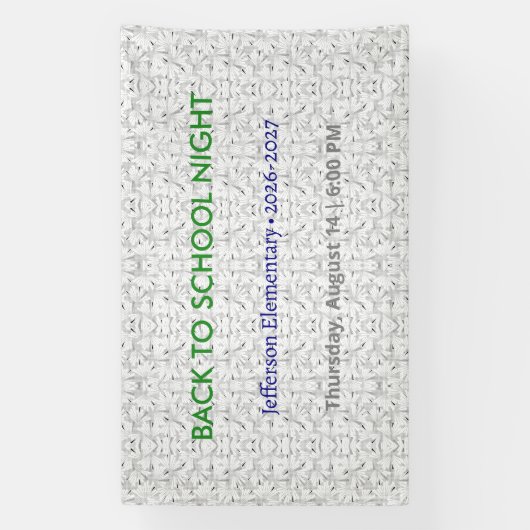 Terug naar School Night Vinyl Banner - Custom Scho (Verticaal)