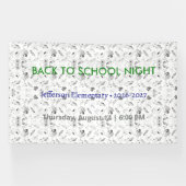 Terug naar School Night Vinyl Banner - Custom Scho (Horizontaal)