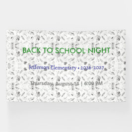Terug naar School Night Vinyl Banner - Custom Scho