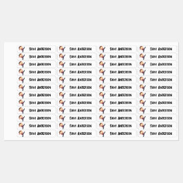 Terug naar school Ninja Kinder naam Labels