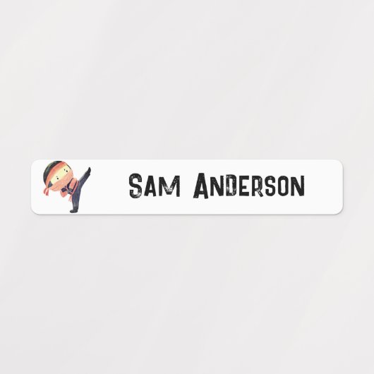 Terug naar school Ninja Kinder naam Labels (Design 2)