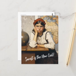 Terug naar school Norman Rockwell tekenstijl Briefkaart