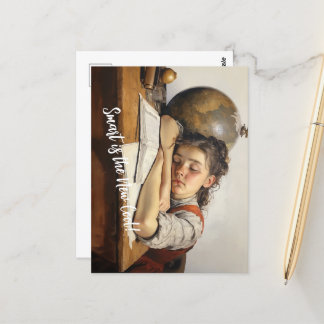 Terug naar school Norman Rockwell tekenstijl Briefkaart