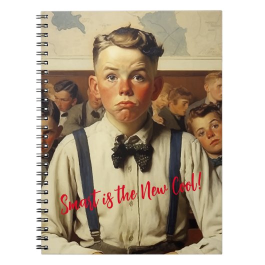 Terug naar school Norman Rockwell tekenstijl Notitieboek (Voorkant)