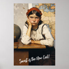 Terug naar school Norman Rockwell tekenstijl Poster