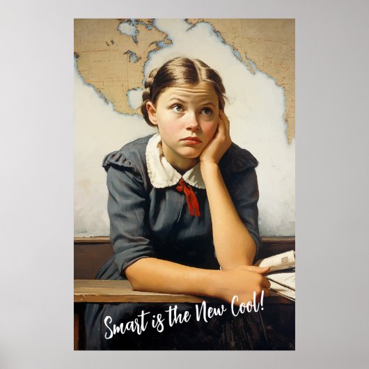 Terug naar school Norman Rockwell tekenstijl Poster (Voorkant)