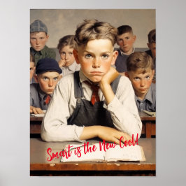 Terug naar school Norman Rockwell tekenstijl Poster
