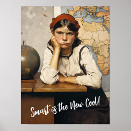 Terug naar school Norman Rockwell tekenstijl Poster