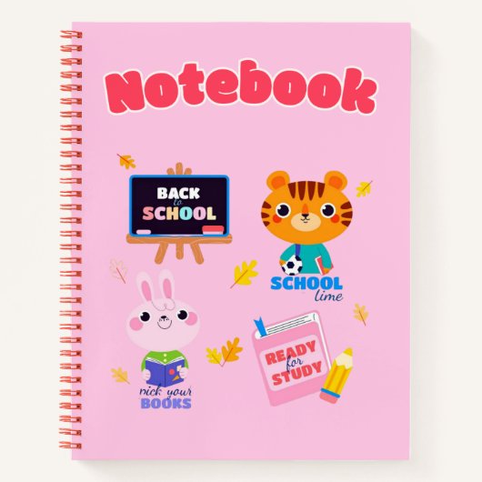 Terug naar school 💗📙😊 notitieboek (Voorkant)