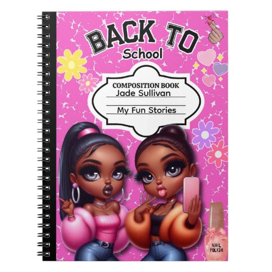 Terug naar school notitieboek (aanpasbaar) (Voorkant)