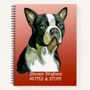 Terug naar school notitieboek Boston Terrier