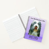Terug naar school notitieboek van Bearded Collie (Binnen)