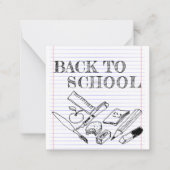 Terug naar School Notitiekaartje (Voorkant)