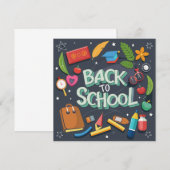 terug naar school notitiekaartje (Voorkant / Achterkant)