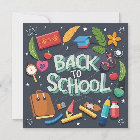 terug naar school notitiekaartje (Voorkant)