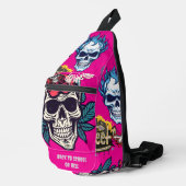 Terug naar school of de hel Levendig griezelig roz Sling Bag (Rechterhoek)