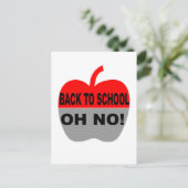 Terug naar school oh nee briefkaart (Staand voorkant)