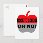 Terug naar school oh nee briefkaart (Voorkant / Achterkant)