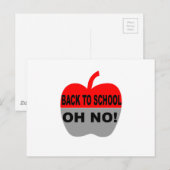 Terug naar school oh nee briefkaart (Voorkant / Achterkant)
