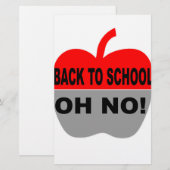 Terug naar school Oh nee Briefpapier (Voorkant / Achterkant)