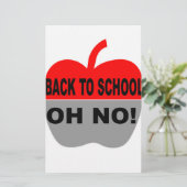 Terug naar school Oh nee Briefpapier (Staand voorkant)