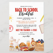 Terug naar school Ontbijt flyer, Ontmoet de leerkr Flyer (Voorkant)