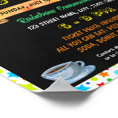 Terug naar School Ontbijt Sociale sjabloon Poster (Hoek)