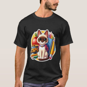 Terug naar school Oosterse Korthaar Kat Jongens Me T-shirt