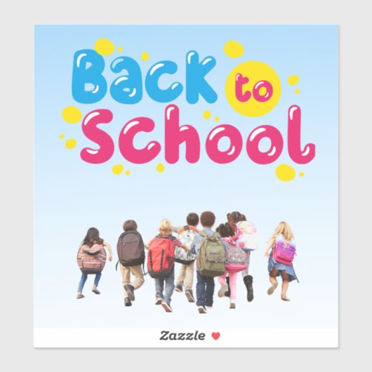 Terug naar school op maat gemaakte vinyl sticker (Vel)
