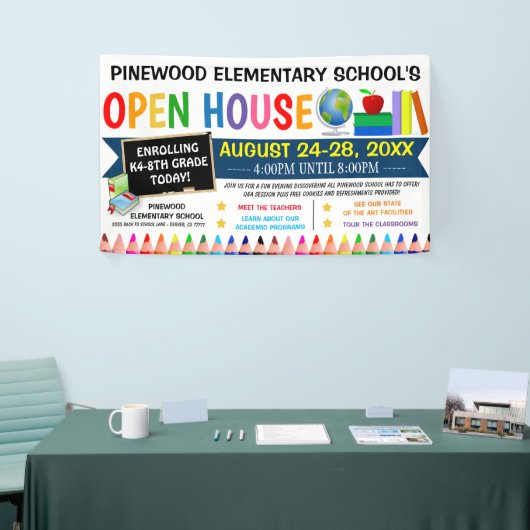 Terug naar School Open House Banner (Beurs)