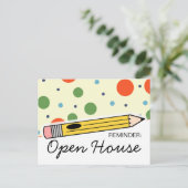 Terug naar School Open House/Orientation Briefkaar Briefkaart (Staand voorkant)