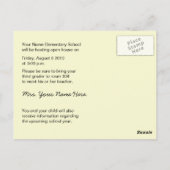 Terug naar School Open House/Orientation Briefkaar Briefkaart (Achterkant)