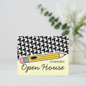 Terug naar School Open House/Orientation Briefkaar Briefkaart (Staand voorkant)