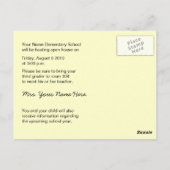 Terug naar School Open House/Orientation Briefkaar Briefkaart (Achterkant)