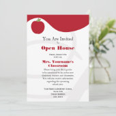 Terug naar school Open House Uitnodiging - Red App (Staand voorkant)