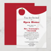 Terug naar school Open House Uitnodiging - Red App (Voorkant / Achterkant)