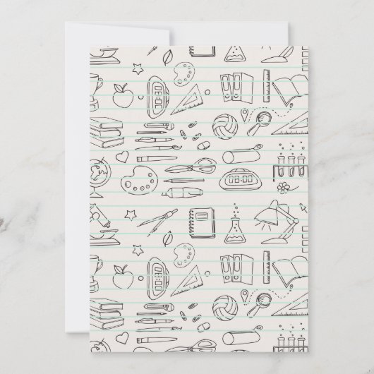 Terug naar school open huis Uitnodiging (Achterkant)