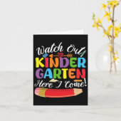 Terug naar school, opgelet kleuterschool, ik kom e kaart (Gele Bloem)