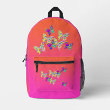 Terug naar school Oranje roze vlinder
