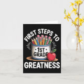 Terug naar school outfit voor kinderen, meisjes, s kaart (Gele Bloem)