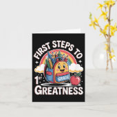 Terug naar school outfit voor kinderen, meisjes, s kaart (Gele Bloem)