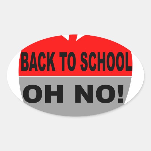Terug naar school ovale sticker (Voorkant)