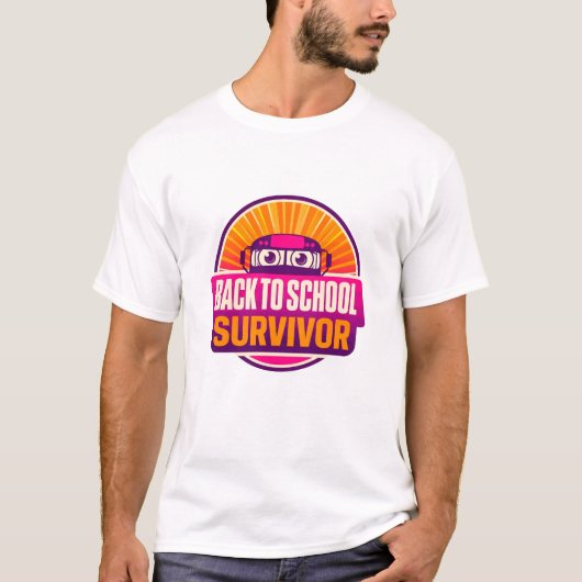Terug naar School Overlever Retro Bus T-shirt (Voorkant)
